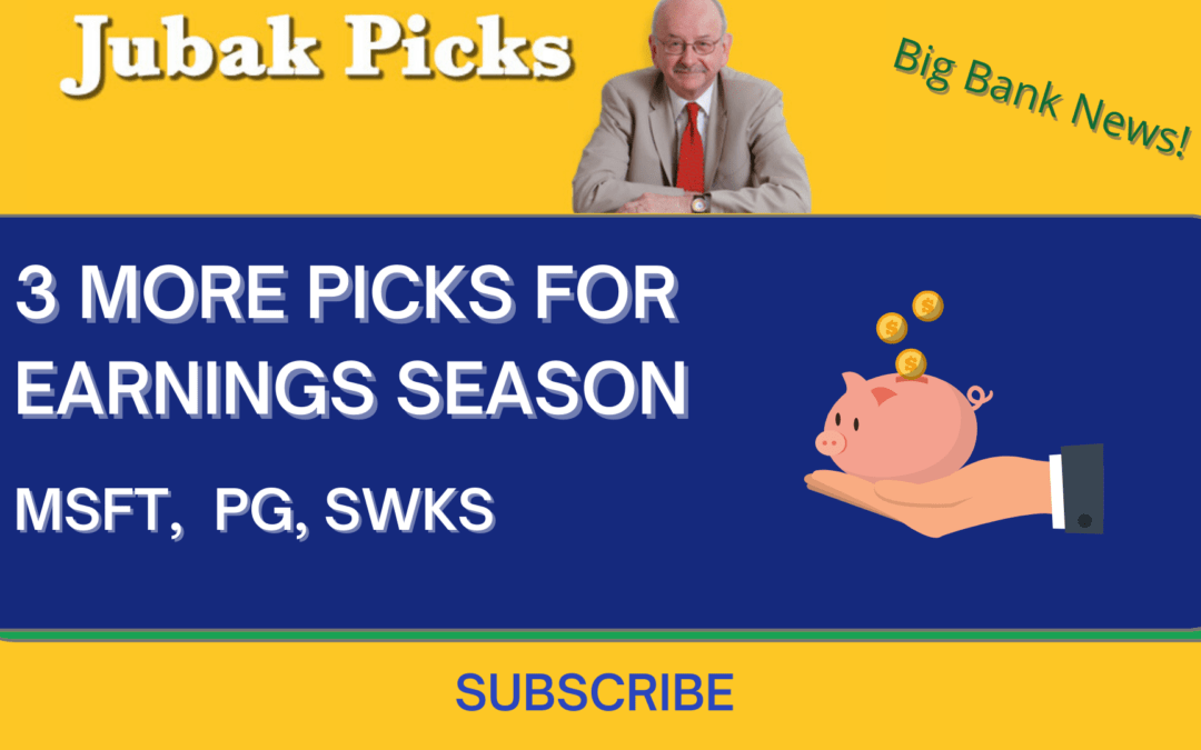 Watch my new YouTube video: “3 more stock picks for earnings season”