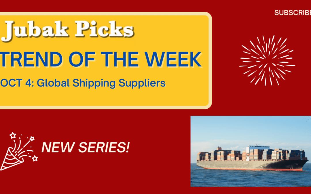 Watch my new YouTube video: Trend of the Week Global Shipping Suppliers