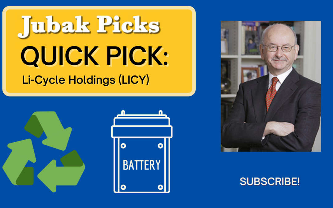 Watch my new YouTube Video: Quick Pick Li-Cycle Holdings