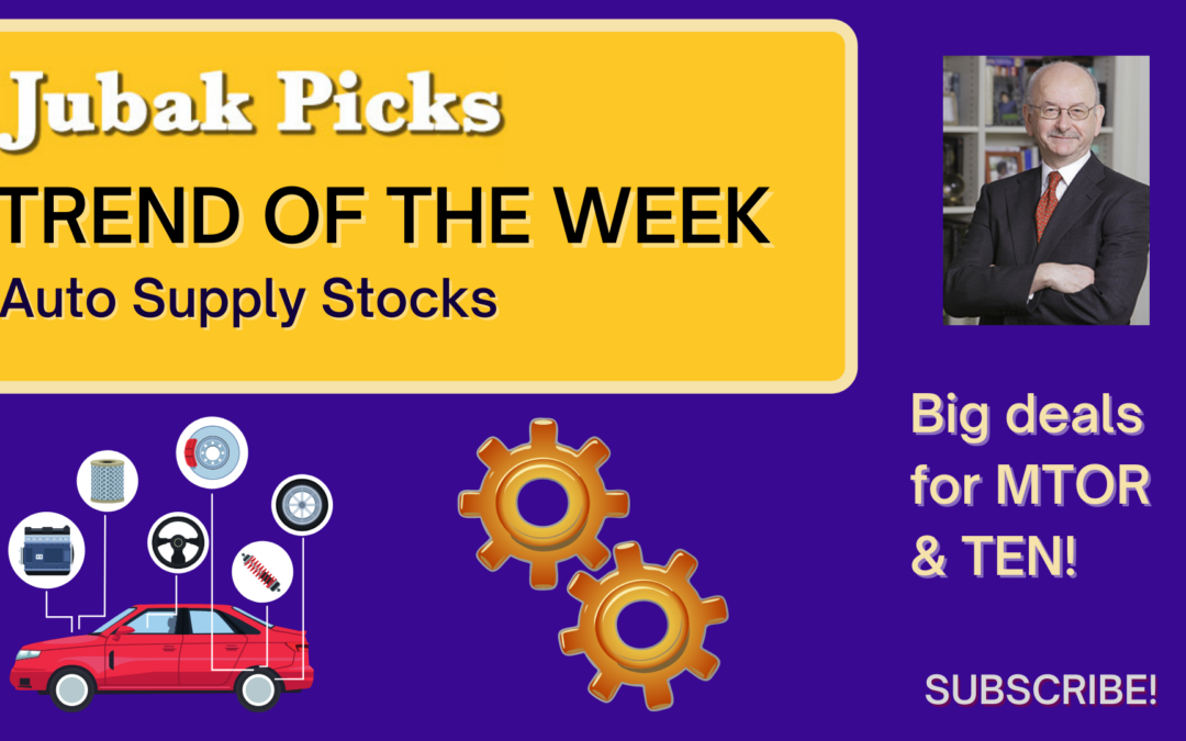 Please watch my new YouTube video: Trend of the Week Auto Supply Stocks
