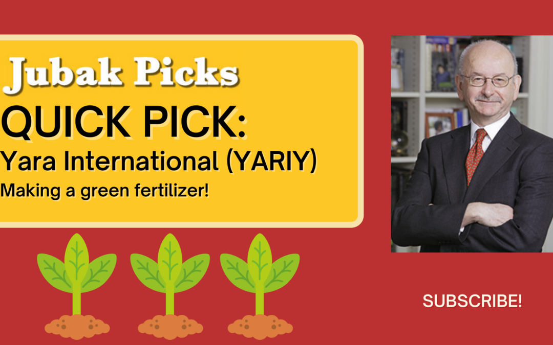Please watch my new YouTube video: Quick Pick Yara International