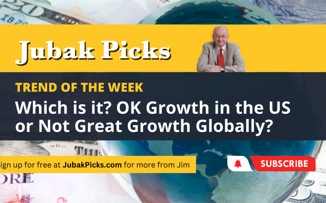 Please Watch My New YouTube Video: Trend of the Week Which is it? OK Growth in the  U.S. or Not Great Growth Globally?