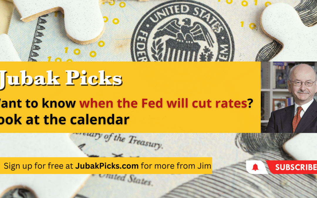Please Watch My New Youtube Video: Want to know when the Fed will cut rates? Look at the calendar